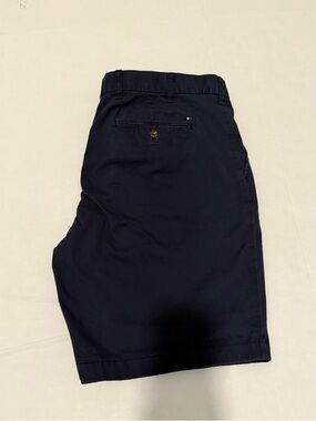 Tommy Hilfiger Chino Shorts Navy Blue Men's Size 38 Stretch